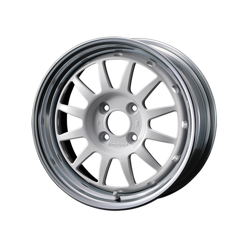 WedsSport Racing Alloy Wheel 15"x7" ET20-45 4x100 White 65mm CB
