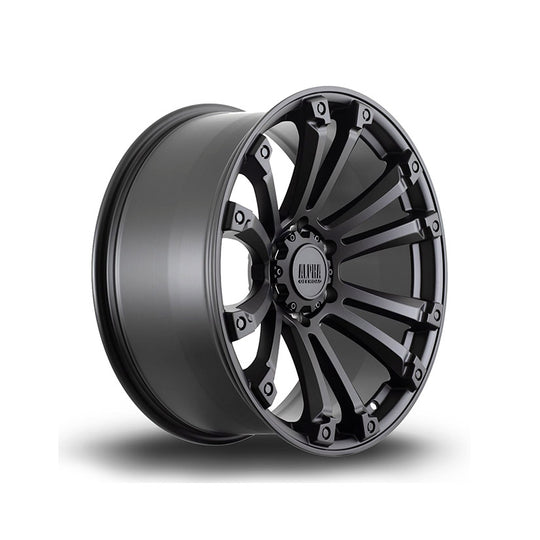 Alpha Offroad Maverick Alloy Wheel 20x9 ET10 6x139 Satin Black 106.1mm CB